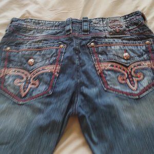 Blue 40x32 Rock Revival jeans.